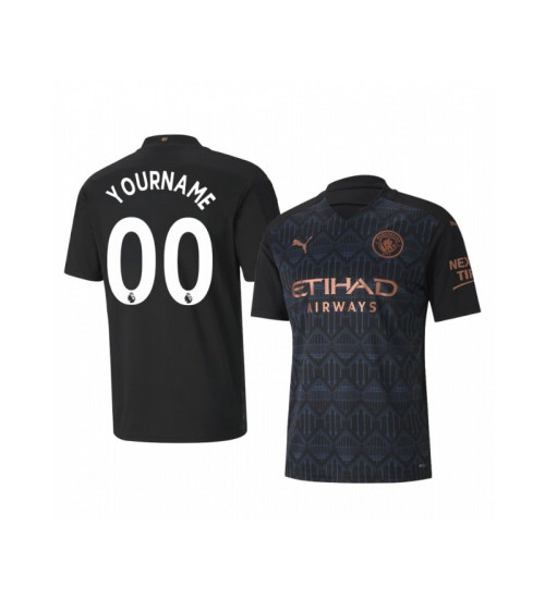 Ruben Dias 2020-21 Manchester City Black Away Jersey
