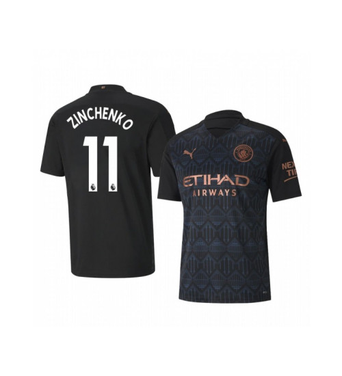 2020-21 Manchester City Oleksandr Zinchenko Black Away Replica Jersey