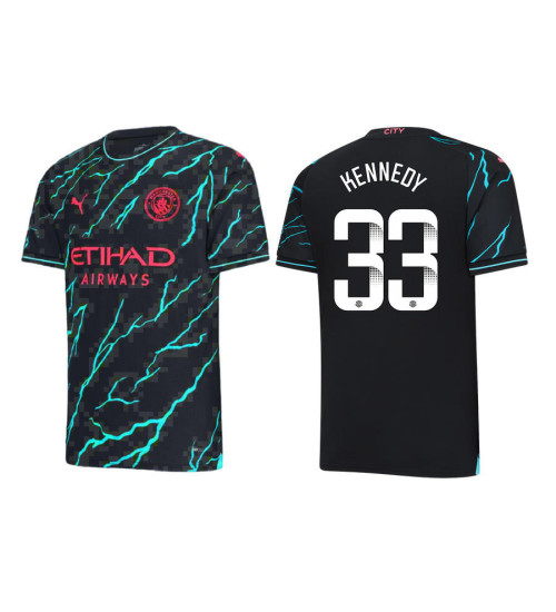 YOUTH 2023-24 Manchester City 33 Scott Carson Third Black Authentic Jersey