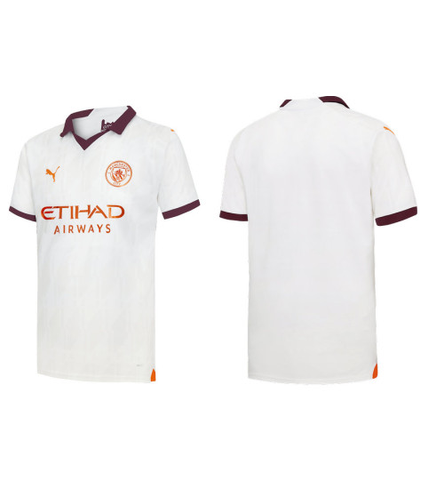 2023-24 Manchester City Away White Authentic Jersey
