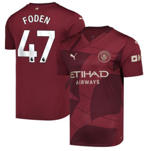 Youth Manchester City 2024-25 Third Red Phil Foden 47 Replica Jersey