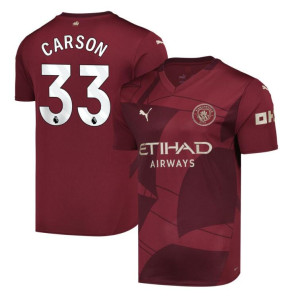Youth Manchester City 2024-25 Third Red Scott Carson 33 Replica Jersey