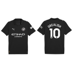 2025-2026 Manchester City 10. Jack Grealish Authentic Black Away Jersey