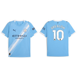 2025-2026 Manchester City 10. Jack Grealish Authentic Blue Home Jersey