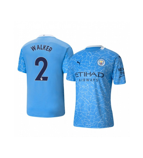 KIDs 2020-21 Manchester City Kyle Walker Home Pale Blue Replica Jersey